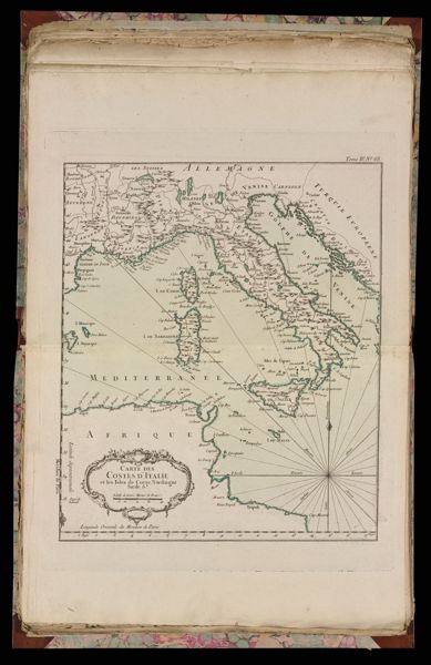 Carte des Costes d'Italie et les Isles de Corse, Sardaigne Sicil &a.