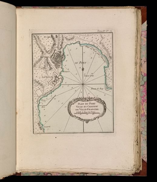 Plan du Port Ville et Chateau de Ville-Franche.