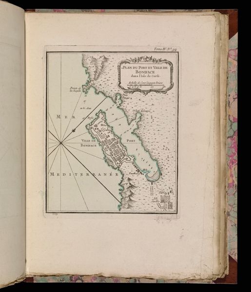 Plan du Port et Ville de Boniface dans l'Isle de Corse.