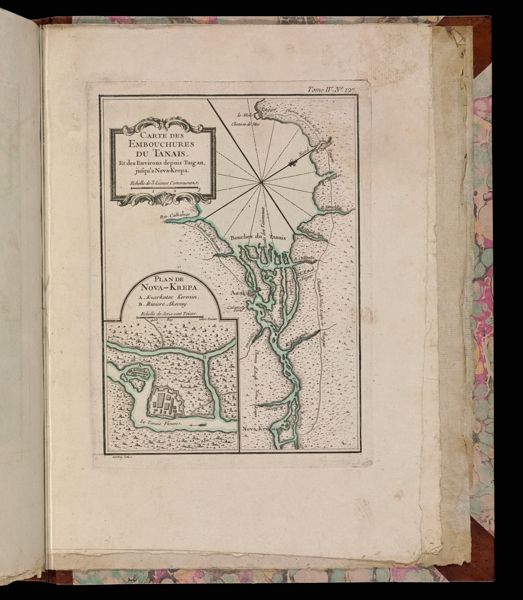 Carte des Embouchures du Tanais.  Et des Environs depuis Taigan, jusqu'a Nova-Krepa.