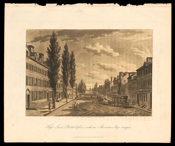 High Street, Philadelphia, with an American Stage waggon.