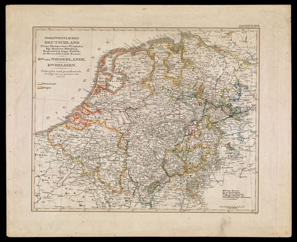 Norwestliches Deutschland (Preuss, Rheinprovinz u. Westphalen, Kgr. Hannover, Oldenburg, Braunschweig, Lippe, Waldeck, die Hessischen Lande, Nassau.) Kgr. der Niederlande, Kgr. Belgien.