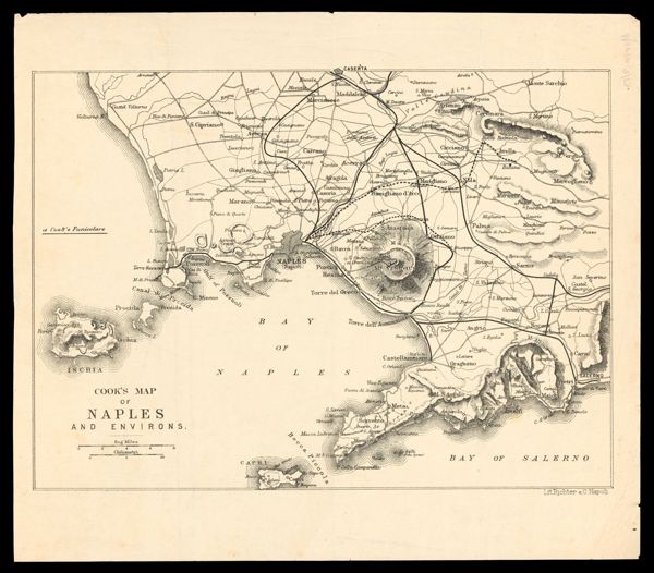 Cook's Map of Naples and Environs