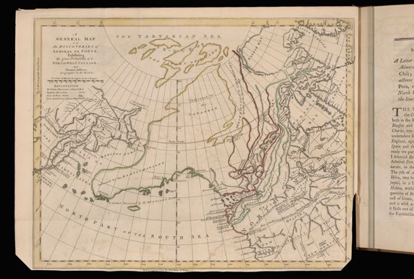 A General Map of the Discoveries of Admiral De Fonte, exhibiting the great probabilities of a North West Passage