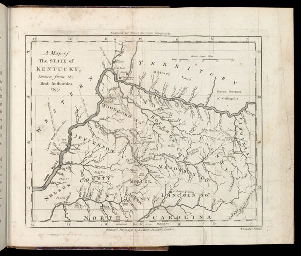 A Map of the State of Kentucky, Drawn from the best Authorities. 1793.