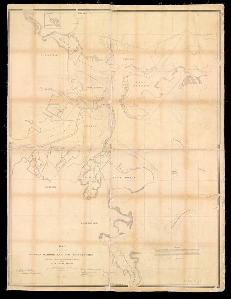 Map of parts of Boston Harbor and its tributaries compiled from the manuscript maps of the U.S. Coast Survey, originally executed in 1847