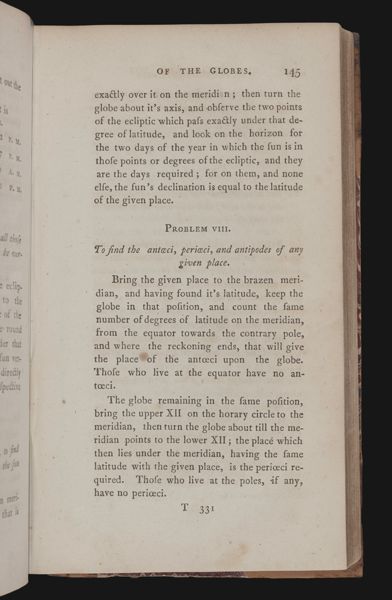 Of the use of the terrestrial globe, when mounted in the common manner. 7