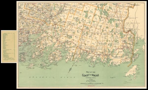 Map of the Coast of Maine (Eastern Part) published by Geo. H. Walker & Co. 221 High St., Boston.