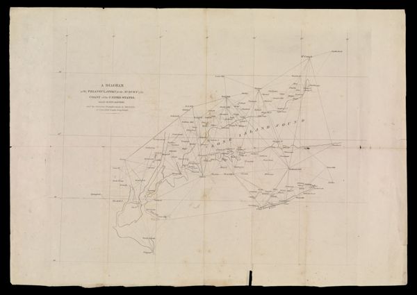 A Diagram of the Triangulation for the Survey of the Coast of the United States made in 1817 and 1833, and the Secondary Triangles made in 1833 & 1834 in Connecticut & upon Long Island