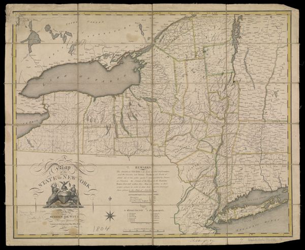 A Map of the State of New York