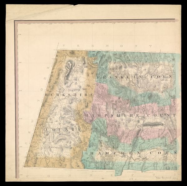 Topographical map of Massachusetts : compiled from astronomical, trigonometrical, and various local surveys