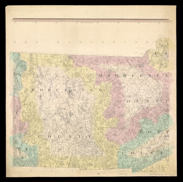 Topographical map of Massachusetts : compiled from astronomical, trigonometrical, and various local surveys