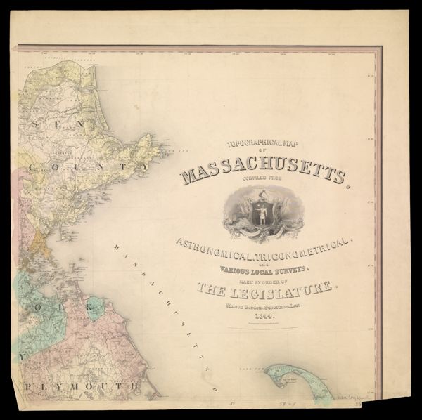 Topographical map of Massachusetts : compiled from astronomical, trigonometrical, and various local surveys