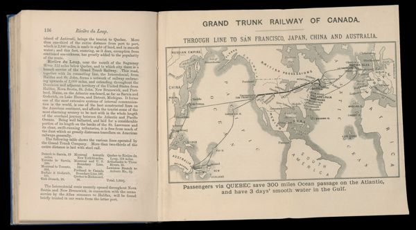 Grand Trunk Railway of Canada. Through line to San Francisco, Japan, China and Australia.