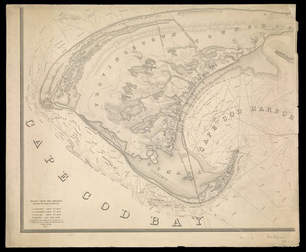 A map of the extremity of Cape Cod : including the townships of Provincetown & Truro, with a chart of their sea coast and of Cape Cod Harbour, State of Massachusetts