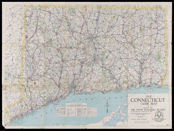 The Connecticut guide map : a project of the State Planning Board ; initiated under CWA & completed with FERA funds