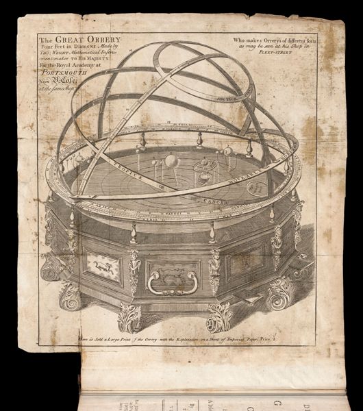 The Great Orrery four feet in diameter made by Tho : Wright Mathematical instrument-maker to His Majesty for the Royal Academy at Portsmouth