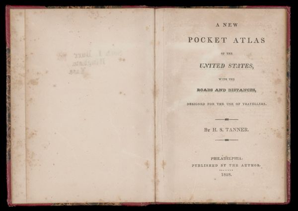 A New Pocket Atlas of the United States with the roads and distances, designed for the use of travellers by H.S. Tanner [Title page]