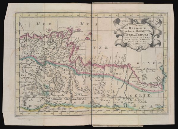 Partie de Barbarie ou Sont les Royaumes de Tunis, et Tripoli