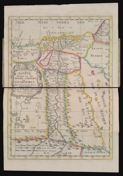 Egypte divisée en ses Douze Cassilifs ou Gouvernemens.