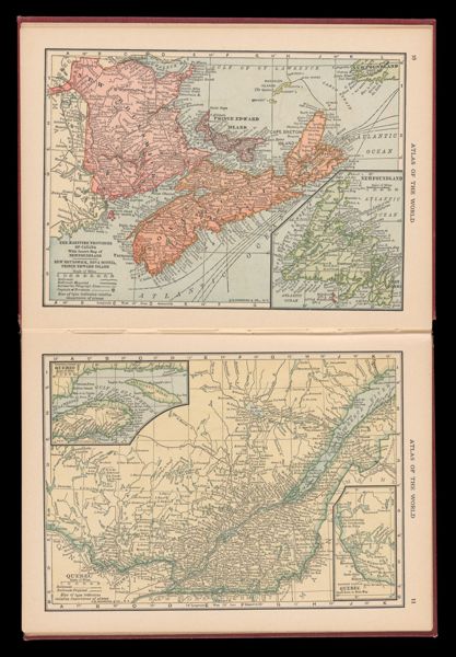 The maritime provinces of Canada with inset map of Newfoundland / Quebec