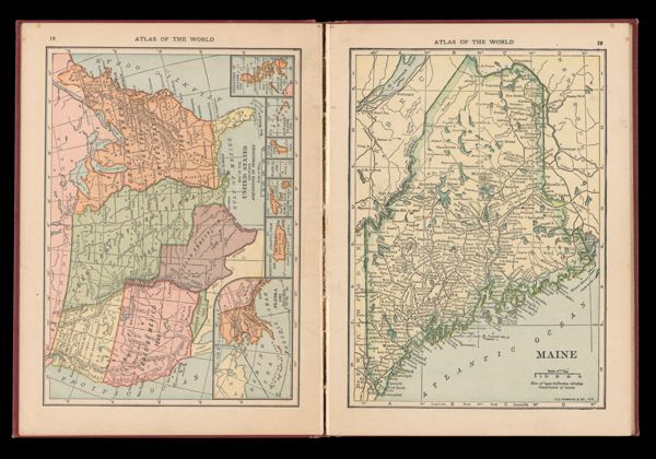 Map of the United States showing acquisition of Territory / Maine