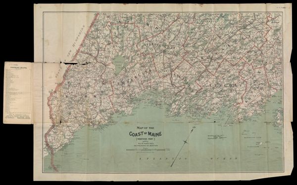 Map of the coast of Maine (western part)