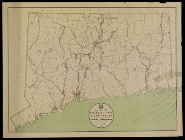 Map of the street railways of Connecticut : to accompany the report of the Railroad Commissioners