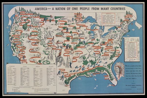 America--A Nation of One People from Many Countries