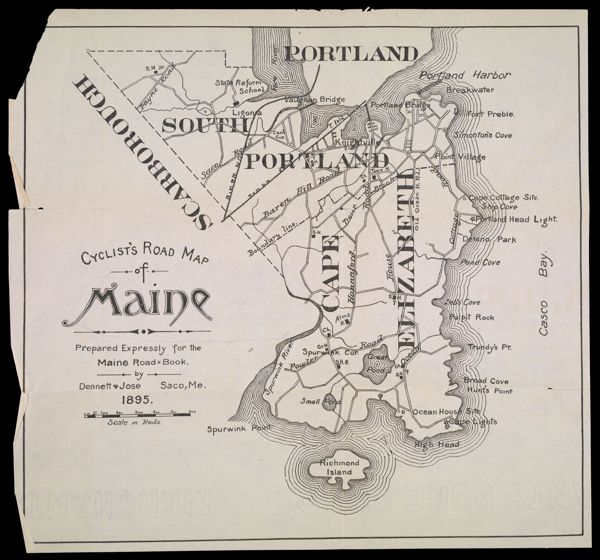 Cyclist's Road Map of Maine : prepared expressly for the Maine Road Book