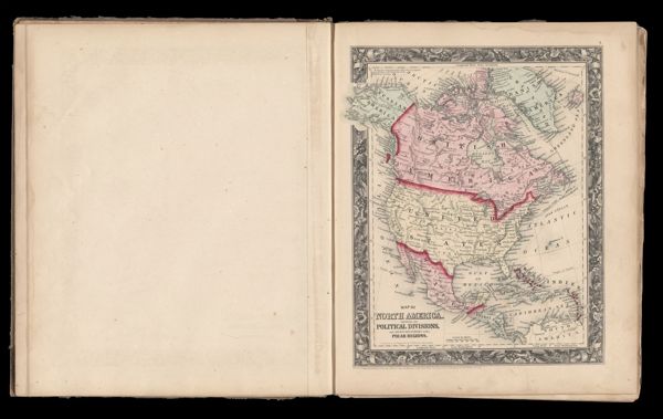 Map of North America. Showing its Political Divisions, and Recent Discoveries in the Polar Regions.