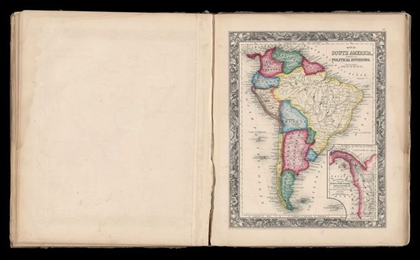 South America. / Map of the proposed Atrato Canal route to connect the Atlantic and Pacific Oceans.