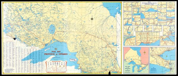 Ontario, Official Road Map: issued 1953