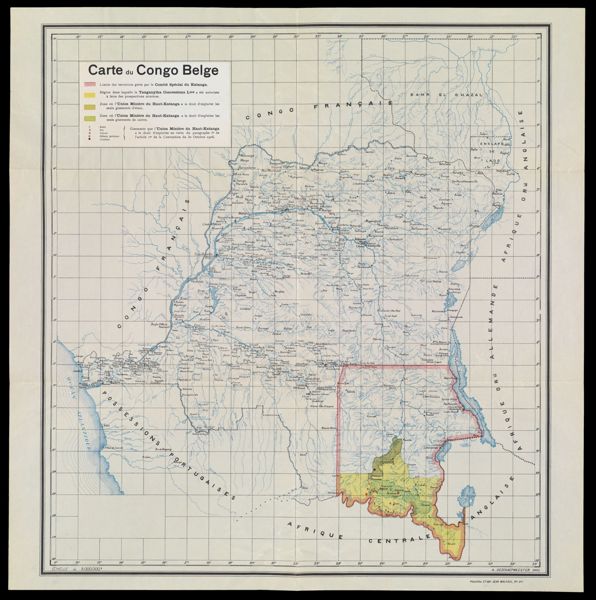 Carte du Congo Belge