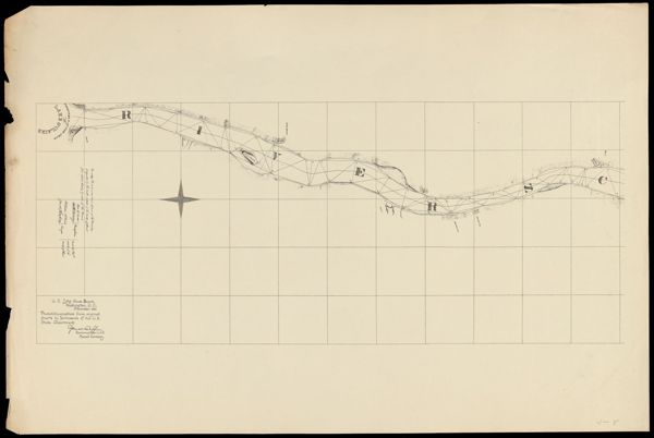 [untitled map of River St. Claire; first part]