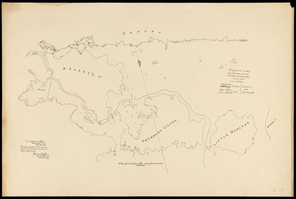 [untitled map of St. Joseph Island, Drummond Island, Little Manitou]