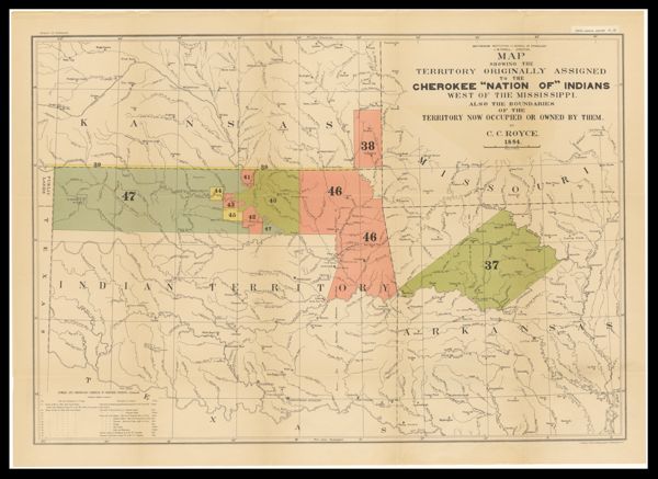 Map Showing the Territory Originally Assigned to the Cherokee 