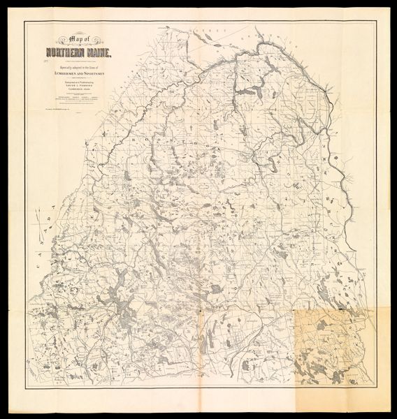 Map of Northern Maine. Specially adapted to the Uses of Lumbermen and Sportsmen Compiled and Published by Lucius L. Hubbard, Cambridge, Mass.