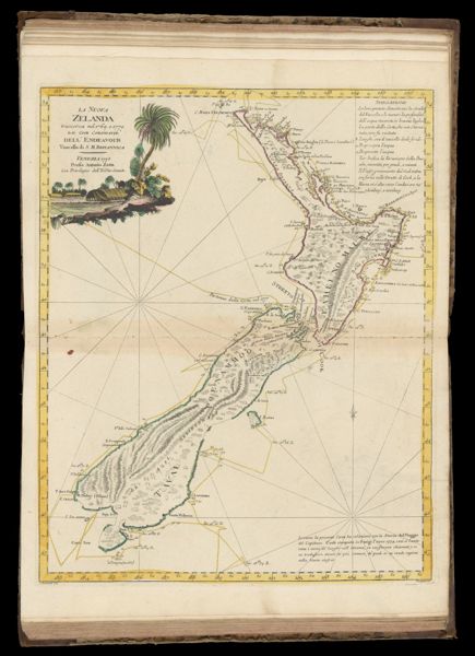 la Nuova Zelanda trascorsa nel 1769 . e 1770. dal Cook Comandante Dell' Endeavour Vascello di S. M. Britannica