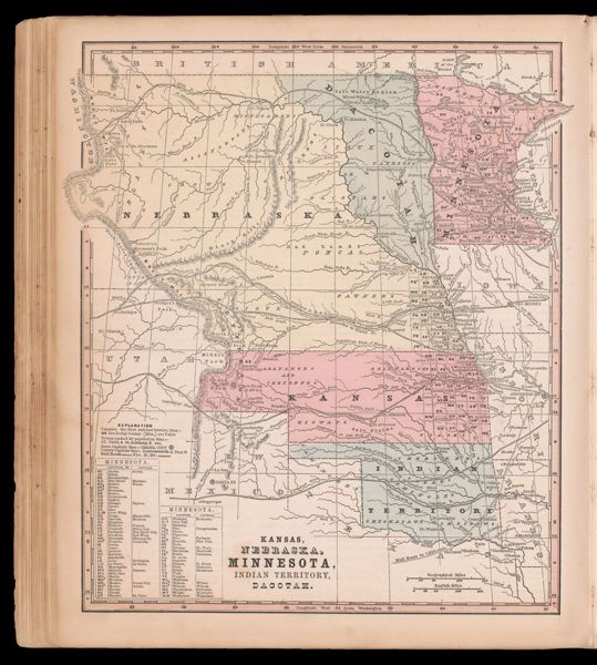 Kansas, Nebraska, Minnesota, Indian Territory, Dacotah.