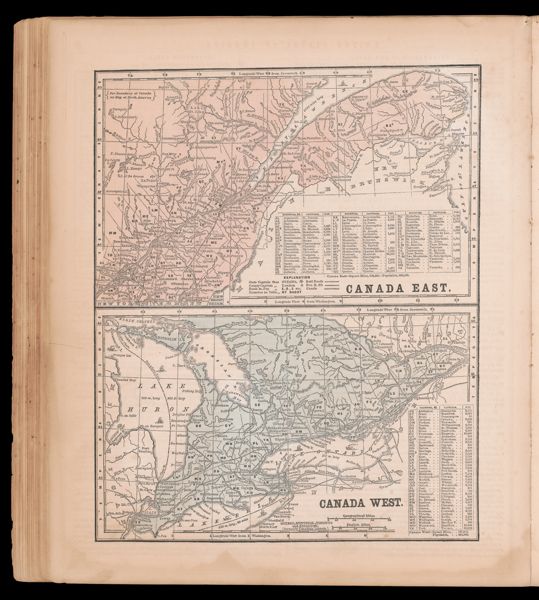 Canada East. Canada West.