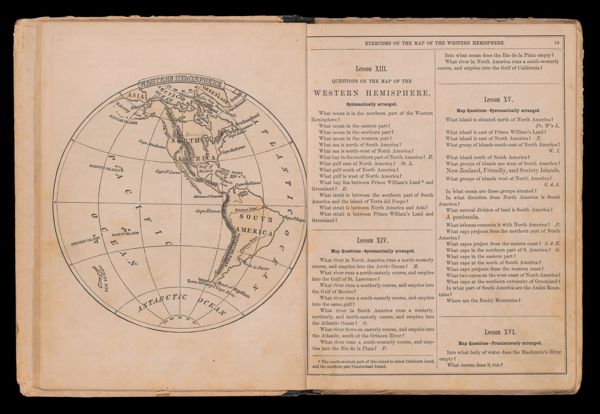 Western hemisphere. / Exercises on the map of the western hemisphere.