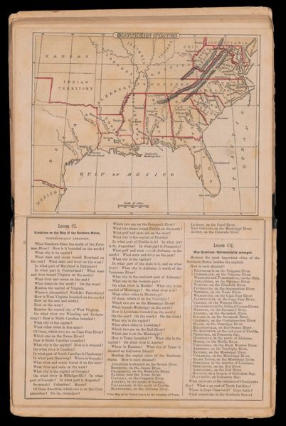 Southern states / Questions on the map of the southern states.