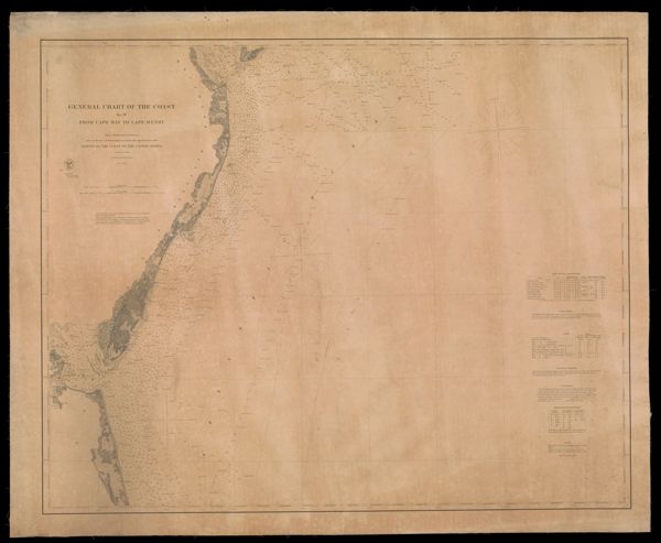 General Chart of the Coast. No. IV, from Cape May to Cape Henry. From a Trigonometrical Survey under the direction of F.R. Hassler and A.D. Bache, Superintendents of the Survey of the Coast of the United States