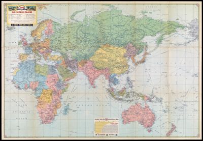 Esso War Map II featuring the World Island, Fortress Europe : A second War Map edited, drafted, and printed by the makers of the well-known Esso Road Maps