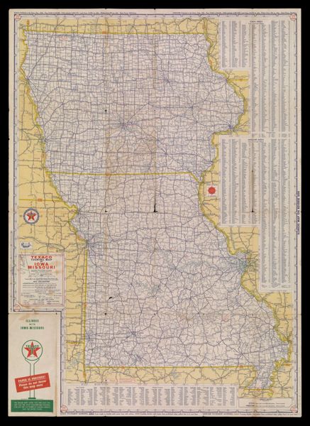 Texaco Touring Map of Illinois