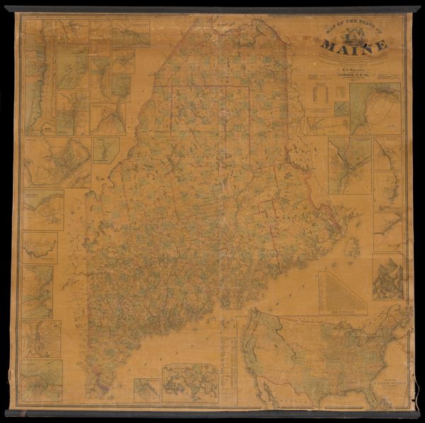 Map of the State of Maine from surveys made by the United States Coast Survey from the British and American Boundary Commissioners Survey 1862