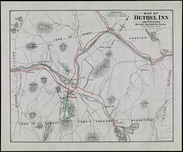 Map of Bethel Inn and Vicinity, Bethel, Oxford Co. Maine