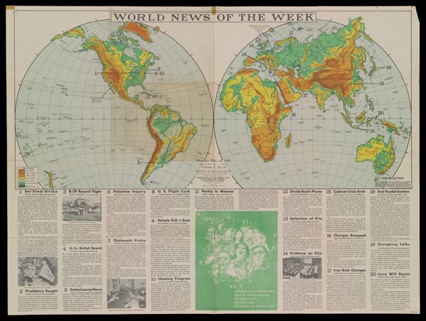 World News of the Week. Monday, December 17, 1945.