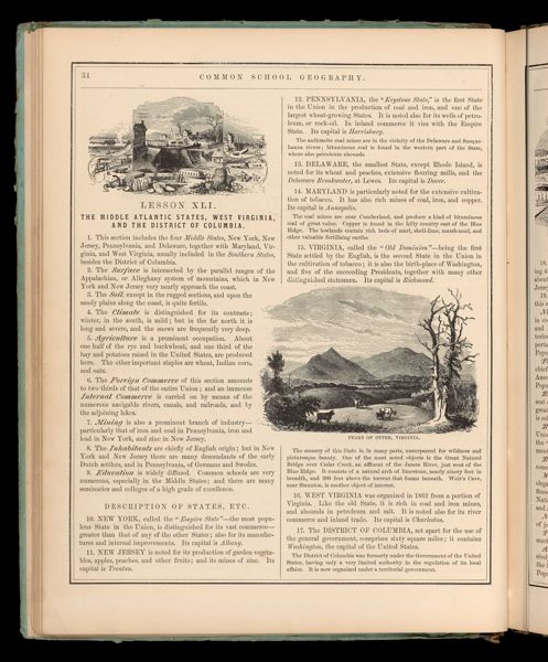 Lesson XLI. The Middle Atlantic States, West Virginia, and the District of Columbia